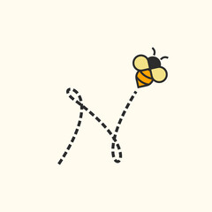 Initial Flying Bee