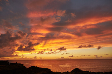 Sunset in Okinawa Japan