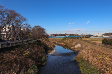 Fototapeta premium 境川（神奈川県横浜市・藤沢市）