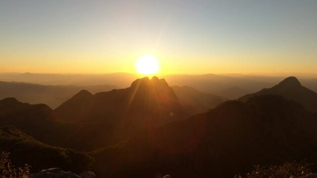 The scenery of Doi Luang Chiang Dao at sunset time in Chiang Mai, Thailand.	