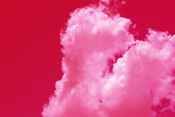 Clouds and bright pink sky
