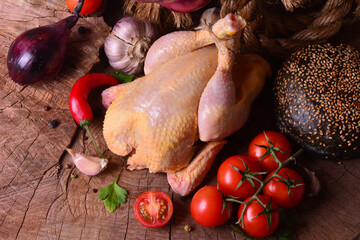 Yellow chicken with vegetables