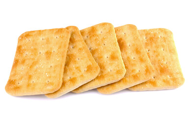 Crispy cracker isolated on white background