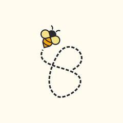 Initial Flying Bee
