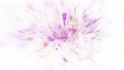 Abstract orange and purple fireworks. Holiday background with fantastic light effect. Digital fractal art. 3d rendering.