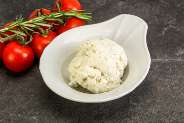 Soft cream cheese with herbs