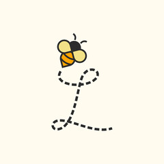 Initial Flying Bee