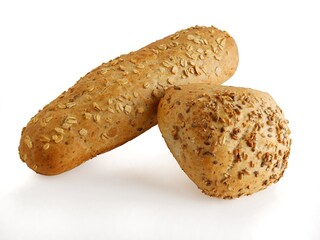 various rolls with grains for breakfast