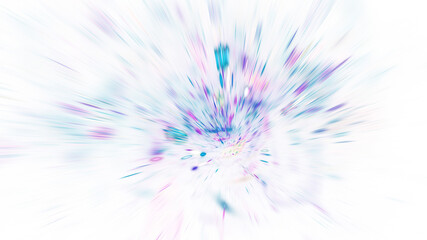 Obraz premium Abstract blue and purple fireworks. Holiday background with fantastic light effect. Digital fractal art. 3d rendering.