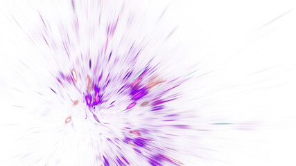 Abstract violet and pink fireworks. Holiday background with fantastic light effect. Digital fractal art. 3d rendering.