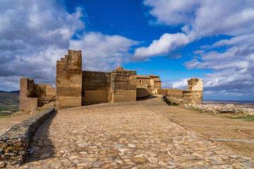 Alcazaba de Reina, Moorish fortress over village of Reina, Badajoz, Spain