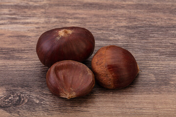 Organic natural sweet Chestnut heap