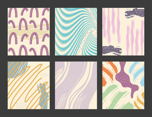 Abstract pattern backgrounds icon set vector design