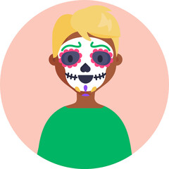 Dia De Los Muertos. Day of the Dead Icons. Vector Illustration. 