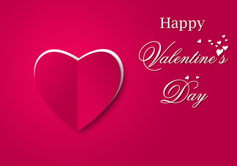 Valentine's day background with cut out heart.