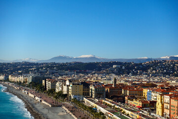 view of the city from the top of the hill