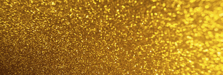 Banner abstract gold shiny blurred background with place for your text and design