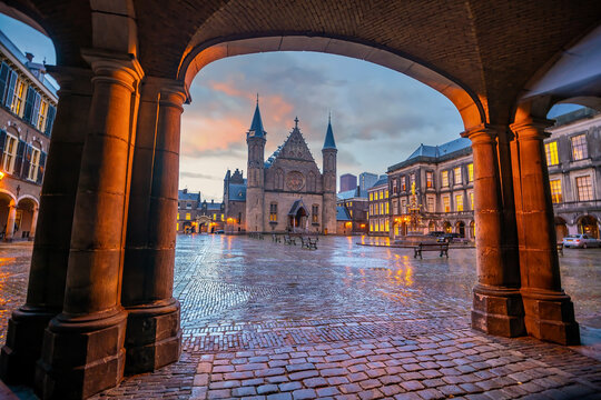 Inner courtyard of the Binnenhof palace in the Hague, Netherlands