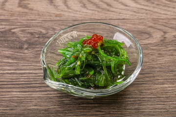 Asian traditional chukka salad in the bowl