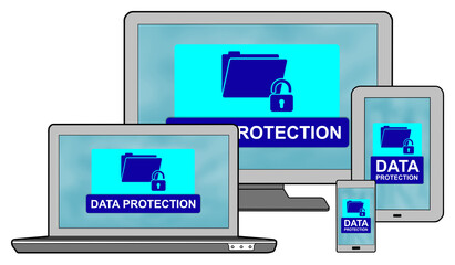 Data protection concept on different devices