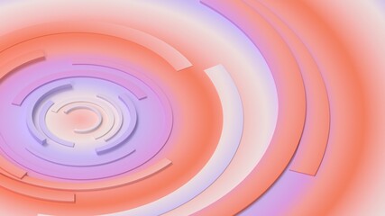 3d Data Presentation Background of Abstract Idea in Cold Coral—Purple Circular Gradients
