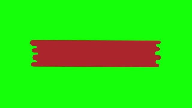 Roller painter, paintbrush action animation (MP4, 4K)  | red line and green background for transparent use