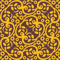 Seamless texture with luxury arabic ornament. Vector vintage pattern. Oriental design for textile and cloth