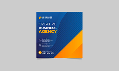 Marketing Social Media Banner, Square Flyer Template