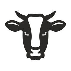 Cow icon. Farm animal. Cow with horns. Vector icon isolated on white background.