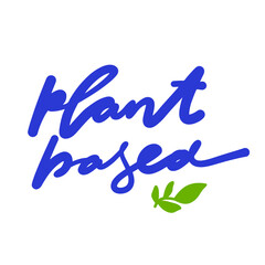 Plant. Hand lettering. Simple vector illustration. Plant t-shirt