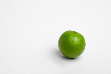 Fresh lime isolated on white background