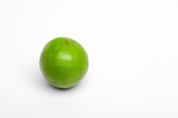 Fresh lime isolated on white background