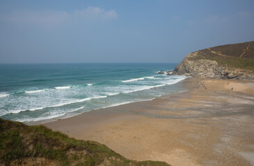 Porthtowan Cornwall UK North Cornish heritage coast beach near St Agnes