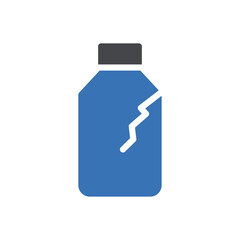 broken plastic bottle