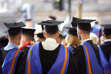 University graduates at graduation  ceremony