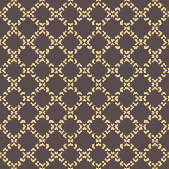 Fototapeta premium Geometric abstract vector brown and golden pattern. Geometric modern ornament. Seamless modern background