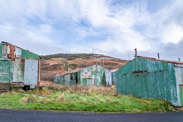 Fototapeta na wymiar Abandoned buildings at Fort Dunree, Inishowen Peninsula - County Donegal, Ireland
