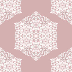 Orient classic pattern. Seamless abstract background with vintage elements. Orient purple and white background. Ornament for wallpaper and packaging