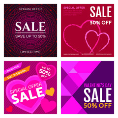 Sale banner template. Vector illustration