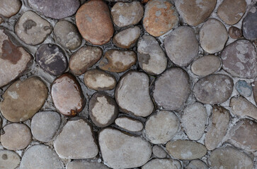 Stone road texture. Cobblestone