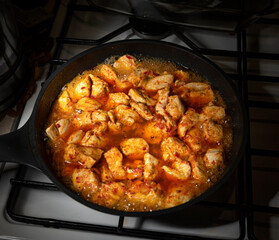 Stewed chicken meat