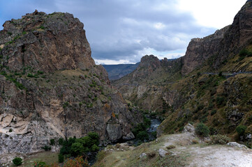 Mountain valley landscape in Georgia