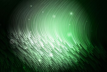 Fototapeta premium Dark Green vector texture with bent lines.