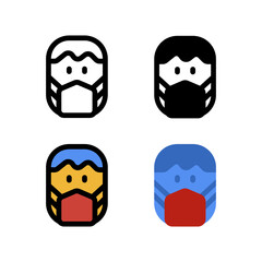 Wear a Mask for Protection and Preventive Icon, Logo, and illustration