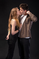 Smiling couple in love