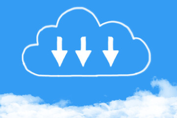 Cloud Computing Storage Internet Transfer cloud shape