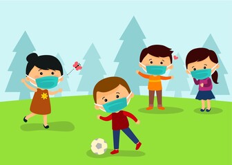 children playing in the park