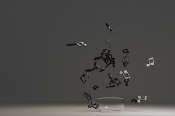 Music background concept in with notes