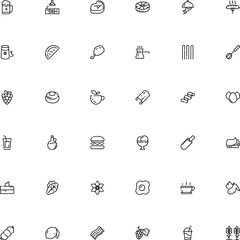 icon vector icon set such as: solid, bone, omelet, dining, spanish, rye, riccioli, bunch, onion, straw, lettuce, cannelloni, cupcake, aluminum, clear, seasoning, aniseed, hold, hot-dog, two, ruote