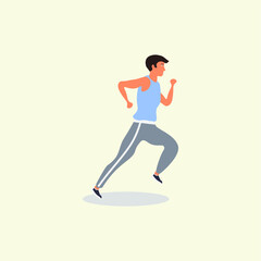 Fototapeta na wymiar black woman running on treadmill